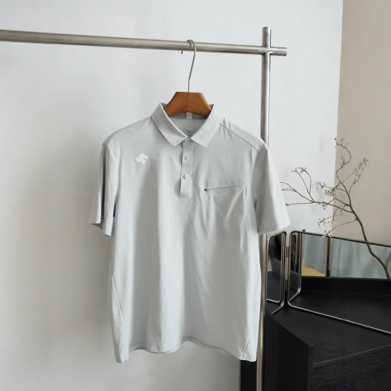 迪家翻领POLO衫高品质无痕压胶短袖户外时尚运动休闲服装透气吸汗|undefined