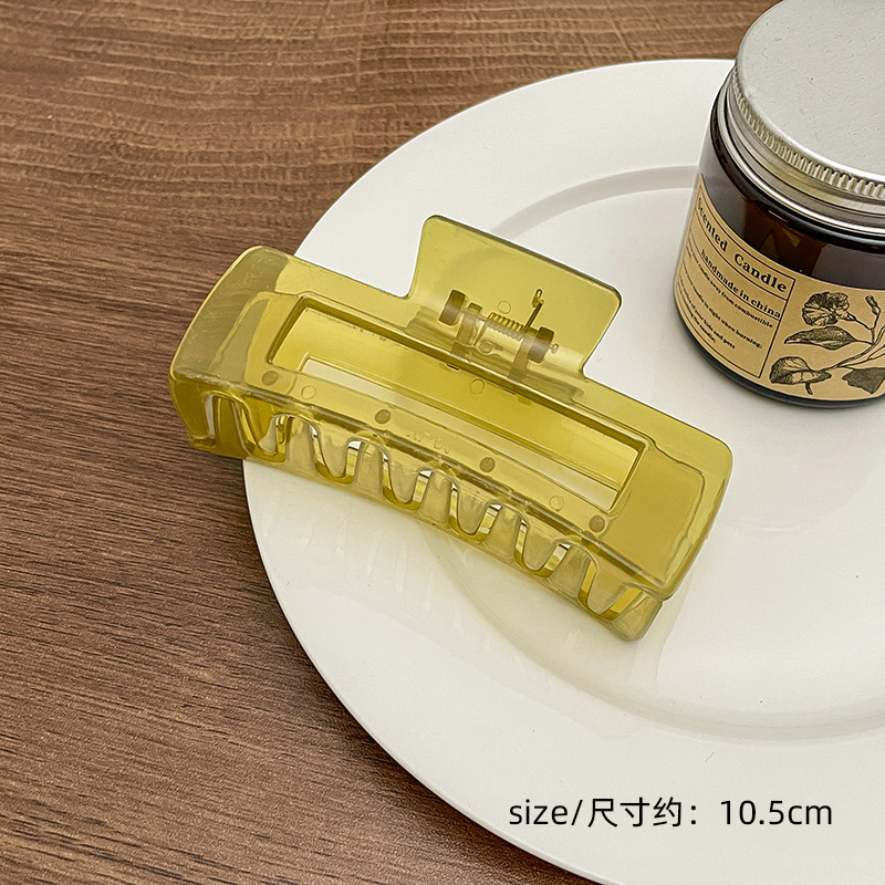 Horquilla de temperamento elegante francés, pinza de tiburón de acrílico para mujer, pinza de agarre grande, accesorios para el cabello, horquilla de sensación de alta calidad al por mayor