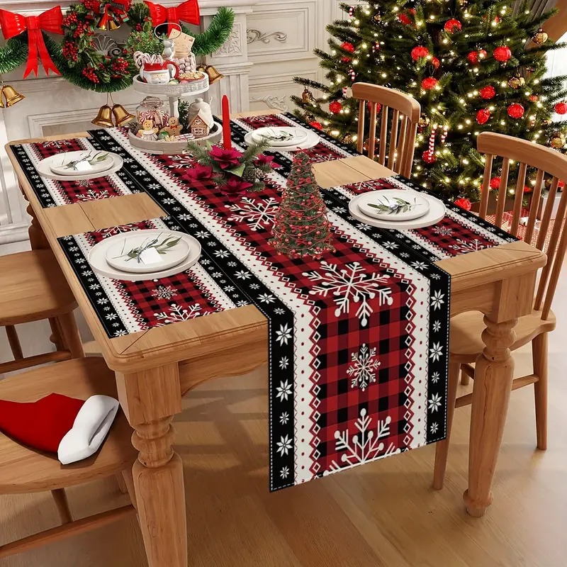 Nuevo conjunto de toallas de mesa transfronterizas de Navidad decoración de mesa Bandera de mesa Bandera de mesa Amazon 2026