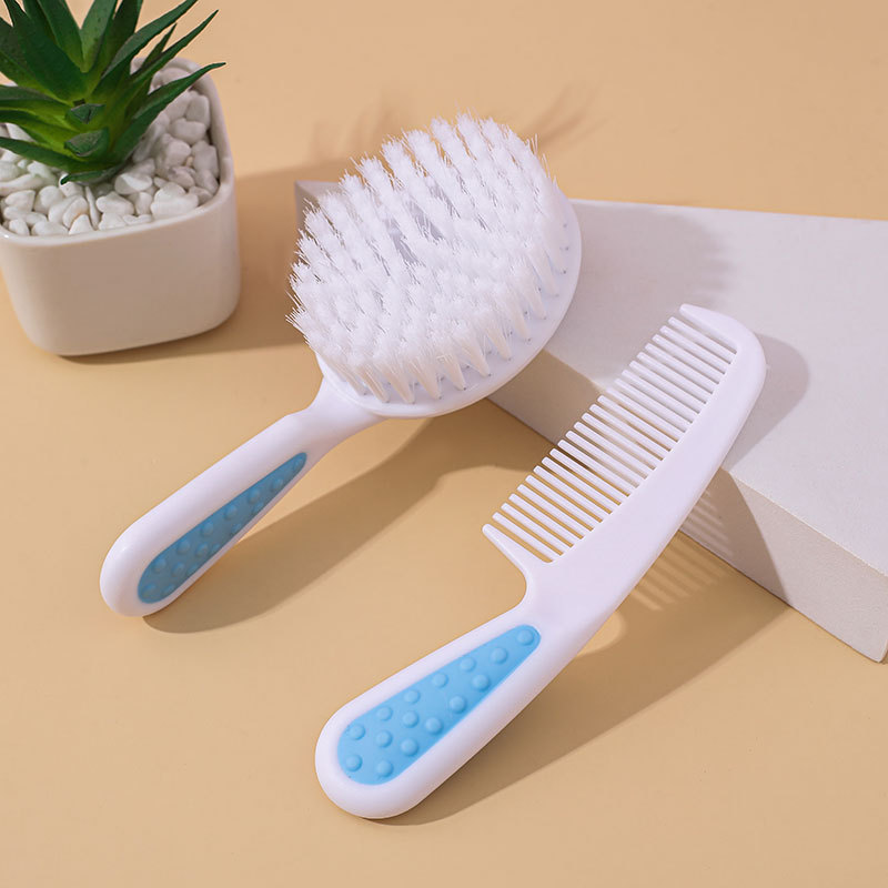Champú para bebés, juego de cepillos de baño, cepillo de pelo suave, cepillo de pelo suave, peine pequeño, cepillo de dientes de pelo suave para niños