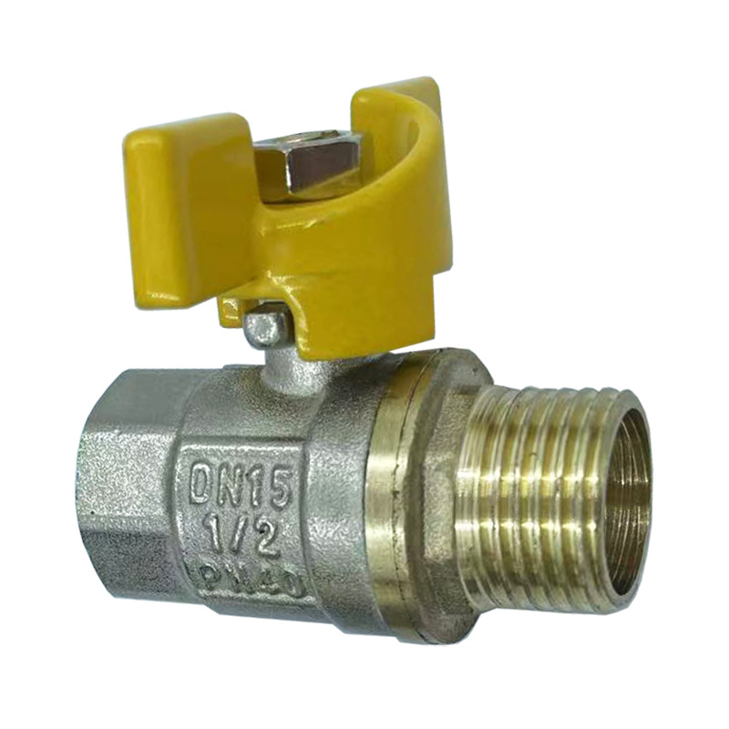 供应4分内外牙蝶把铜球阀 内外丝蝴蝶柄球阀 水开关批发