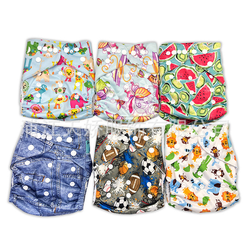 メーカークロスボーダー赤ちゃんおむつ洗える尿不湿通気性プリントトレーニングパンツcloth diaper|undefined