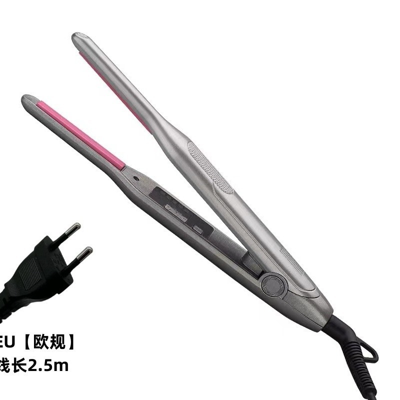 Cross-Border New Small Wave Curling Iron Men's Beard Small Curling Iron 3D Ceramic Temperature Adjustment Hair Straightener Straightening Plate