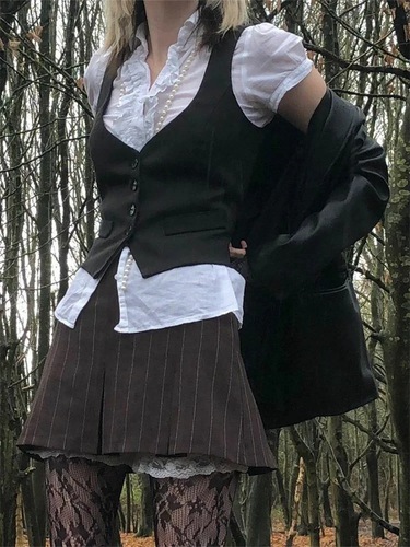 Women's Dressy Waistcoat Racerback Vest Tuxedo Suit