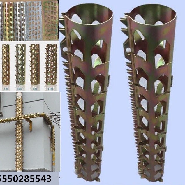 管道防爬刺 燃气下水管道防盗刺不锈钢围墙阳台防爬刺厂家现货