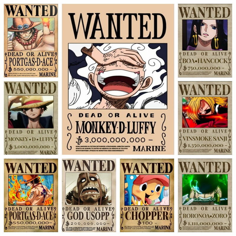 Japanese Anime One Piece Character Wanted Poster Jit Dropshipping High-Definition Spray-Painted Poster Cross-Border E-Commerce Temu Japanese Anime One Piece Character Wanted Poster Jit Dropshipping High-Definition Spray-Painted Poster Cross-Border E-Commerce Temu