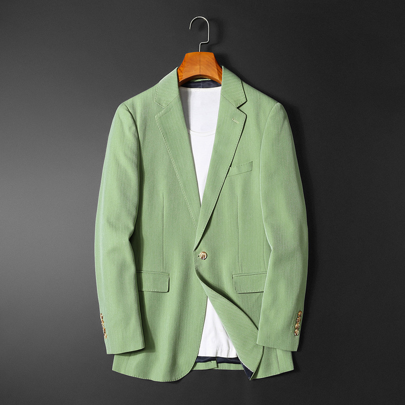 2021 New Men's Casual Suit Men's Slim-fit Korean Style Single Western Jacket Fashionable Handsome Small Suit Men's Fashion