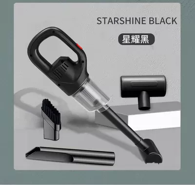 Cross-Border Wireless Charging Vacuum Cleaner Portable Handheld Household Two-In-One Car Strong Suction High Power Vacuum Cleaner (Tozsoranlar) - black