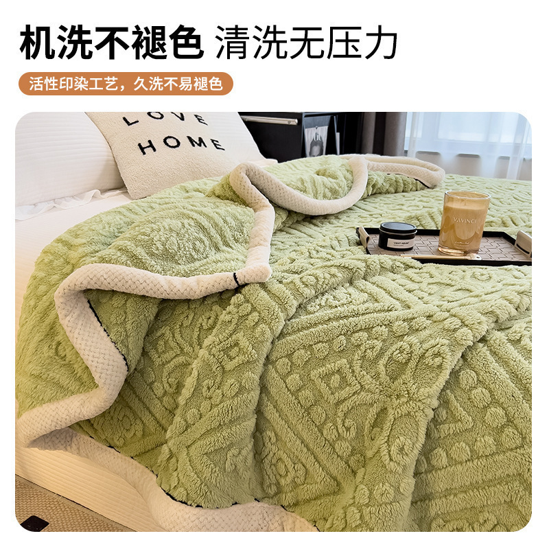 Duas caras tallado leche mantas de peluche más sábanas de peluche de invierno de coral mantas de peluche de oficina de estudiantes mantas de siesta