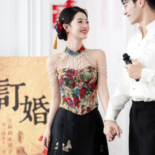 Ma Face Skirt Wedding Dress 2025 Bride New New Chinoiserie National Style Improved Han Dynasty Petite Bride Engagement Dress Female