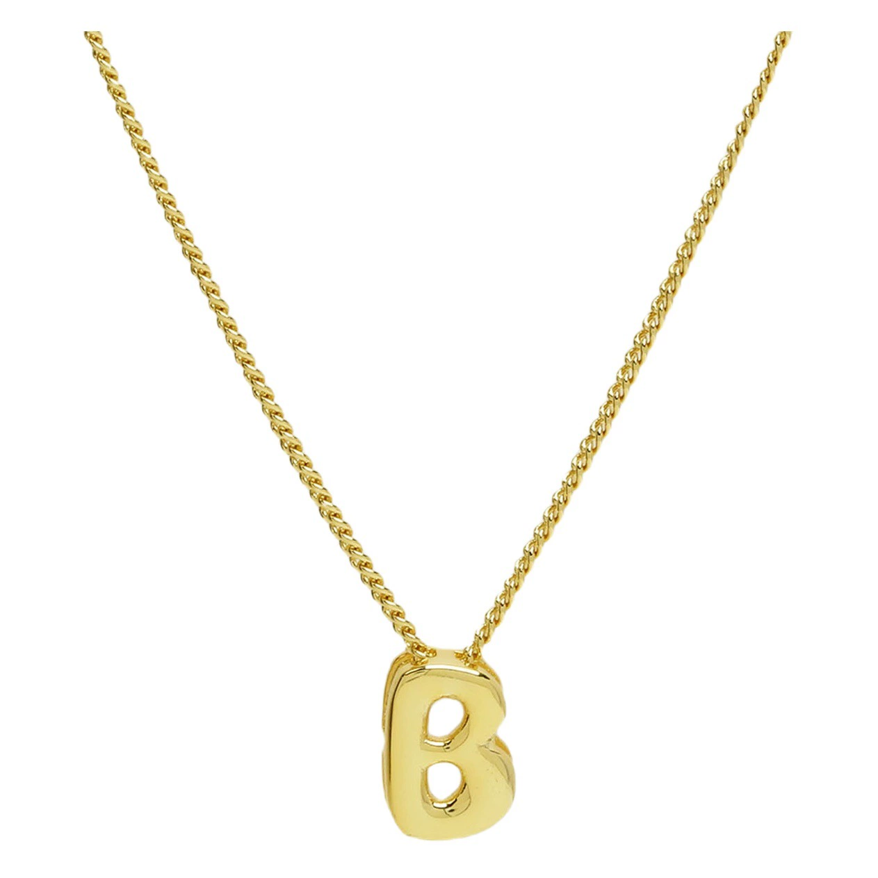 Амазонка взрыв 18k золотой латунный гладкий пузырь пузырь воздушный шар diy26 английских букв кулон ожерелье