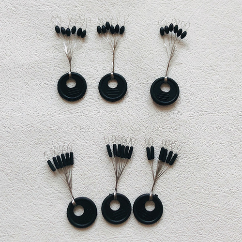 Black olive straight column bulk space beans 100 sets package Taiwan fishing accessories fishing gear manufacturer wholesale