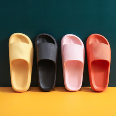 女性用スポットクロスボーダー厚底スリッパ、夏用ホームサンダル、男性用ソフトソールEVAホームスリッパ、たわごとを踏んでいるような感触
