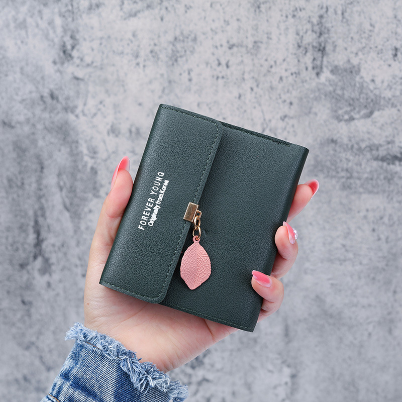 Monedero femenino plegable simple