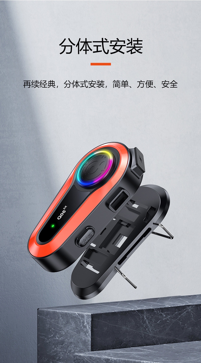 Helmet Bluetooth Headset Motorcycle Half Helmet Takeaway Rider Riding Long Battery Life Intercom Motorcycle Full Helmet Built-In Wholesale