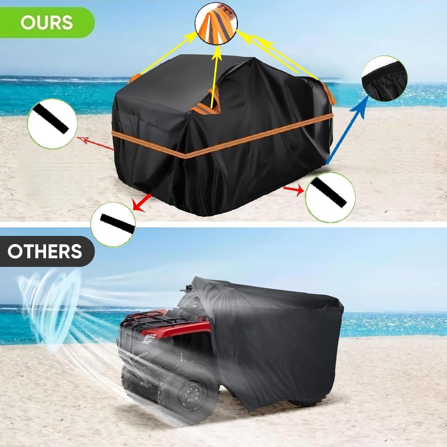 Outdoor Waterproof and Dustproof Atv Cover, Oxford Cloth Sun Protection and Snow Protection Cover for Beach Vehicles, Cross-Border Best-Selling Model