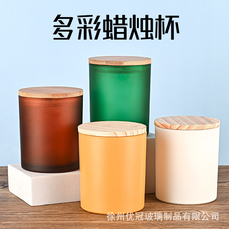 Dormitorio del hogar aromaterapia vela taza fragancia planta aceite esencial candelabro taza vacía DIY hecho a mano contenedor de cera con tapa