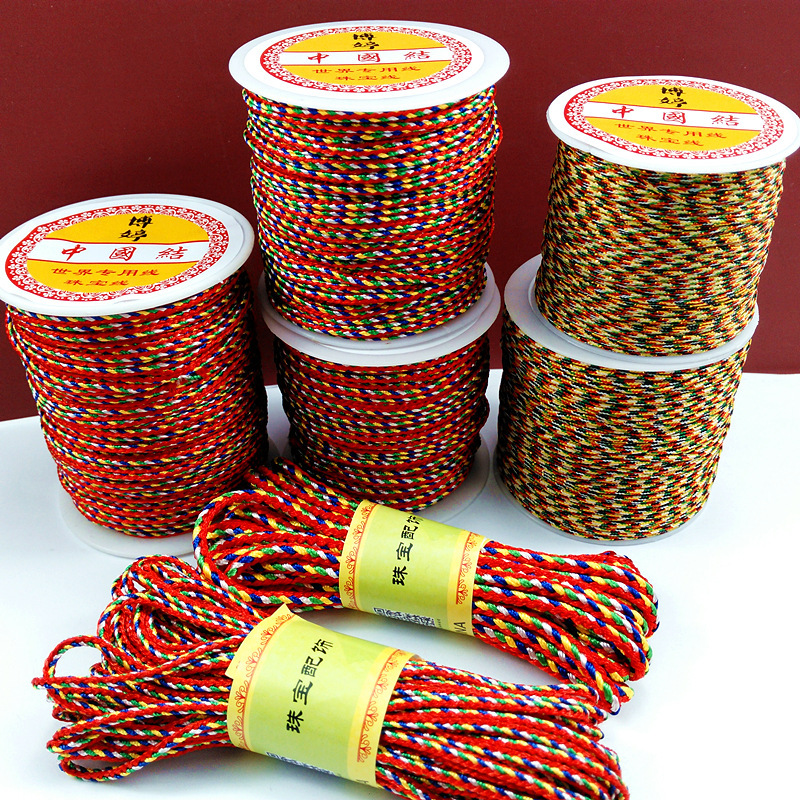 Dragon Boat Festival Five-Color Thread Colorful Thread DIY Hand-Woven Thread Colorful Bracelet Necklace Cord Dragon Boat Festival Rope Material