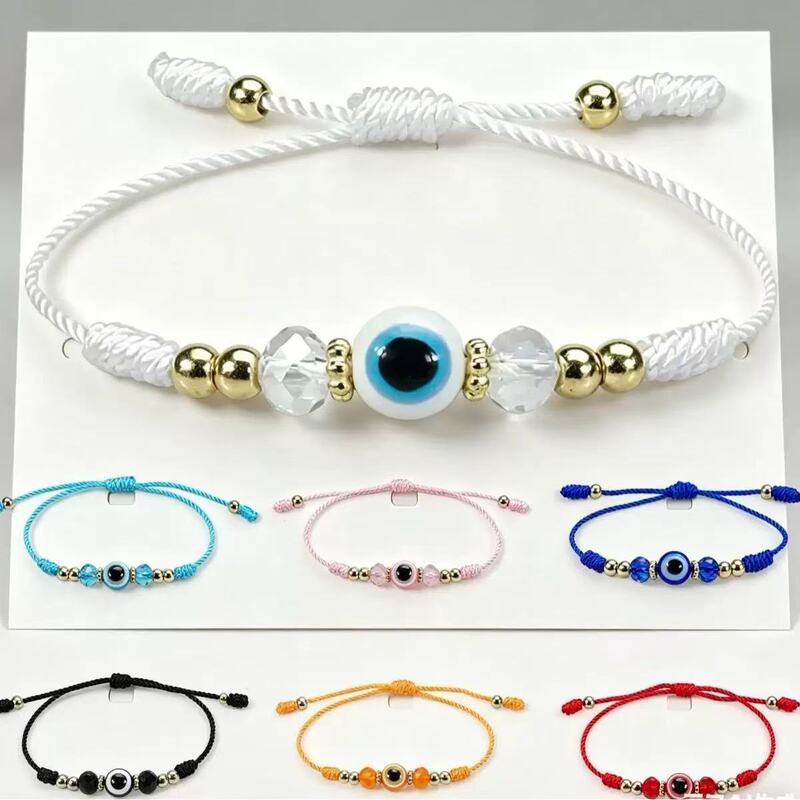 Lucky Boy Bracelet with Devil Crystal Adjustable Woven String Amazon Girl Beaded Adjustable Bracelet Lucky Boy Bracelet with Devil Crystal Adjustable Woven String Amazon Girl Beaded Adjustable Bracelet
