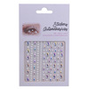 Adhesive nail decoration for face for eye makeup, sticker, with gem