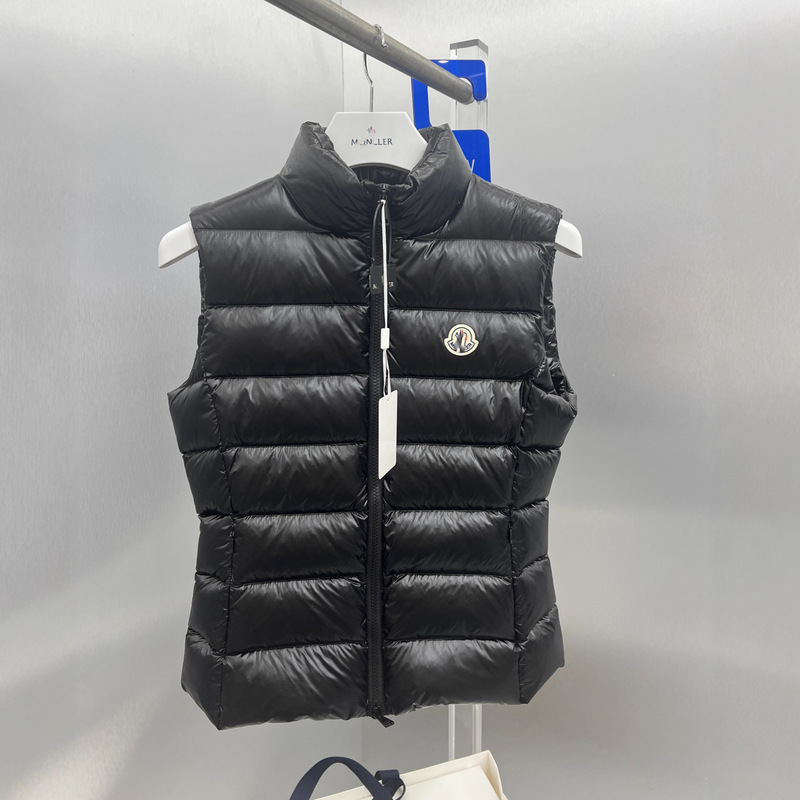 High Version m Mengjia 90 White Duck down Jacket Vest Slim Slim Vest Stand Collar Black Vest Top for Women