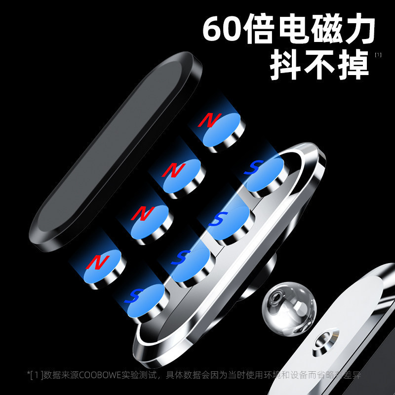 車載携帯電話ホルダー 360度回転 金属製 強力磁気 吸引 音声制御 ナビゲーション 滑り止め 車載携帯電話ホルダー|undefined