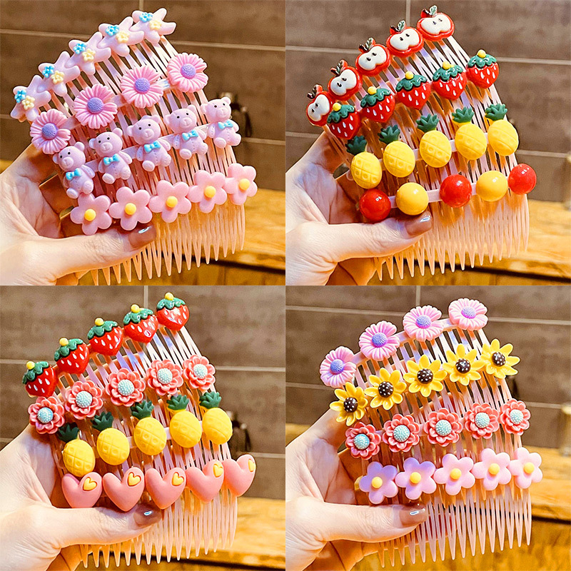 2022 nuevo estilo pelo roto artefacto peine para el cabello niños niña insertar peine accesorios para el cabello flequillos de niña acabado tocado de horquilla de verano