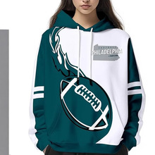 2025费城老鹰冠军美式NFL橄榄球决赛卫衣球服印花运动队服独立站