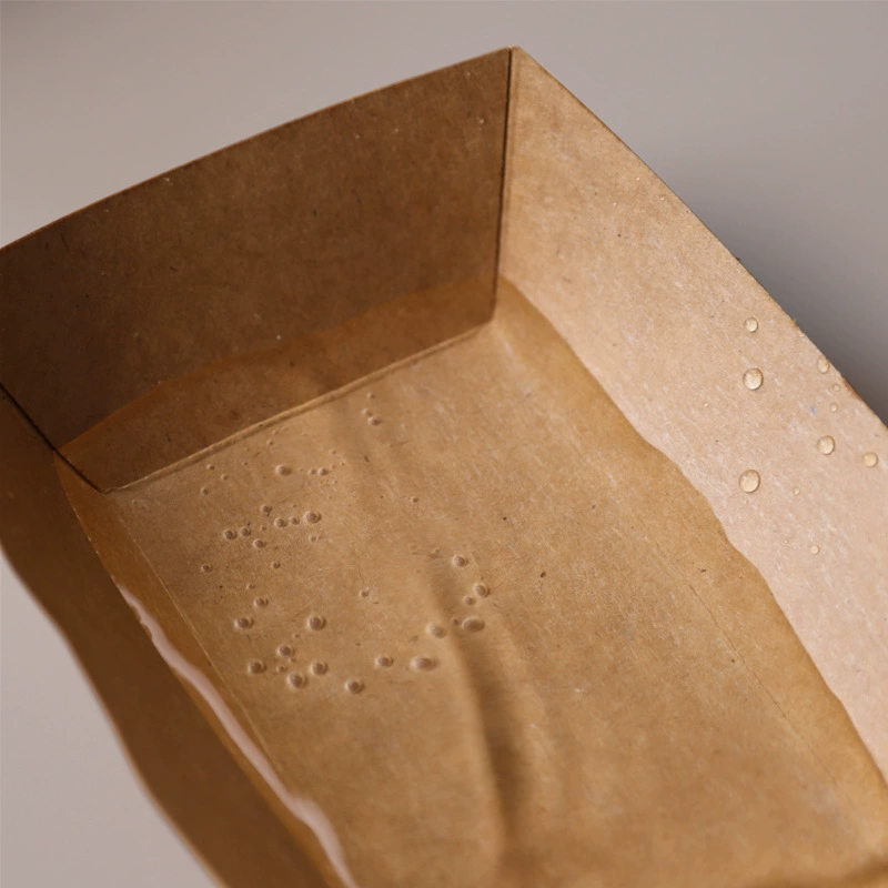 Brown kraft paper shipper box for packing, disposable open-top box for toffee pastries, waterproof and oilproof kraft paper packaging box, biodegradable