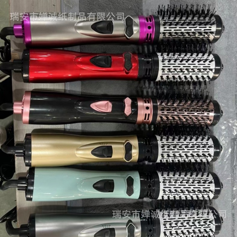 [in stock] Cross-border Automatic Curly Hair Comb Wave Roll Big Roll Hot Wind Comb Three-in-One Big Wind Fluffy Blowing Comb