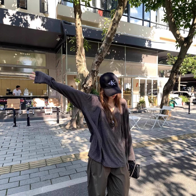慵懒风纯色针织开衫外套女装秋季2025新款内搭显瘦背心吊带两件套|undefined
