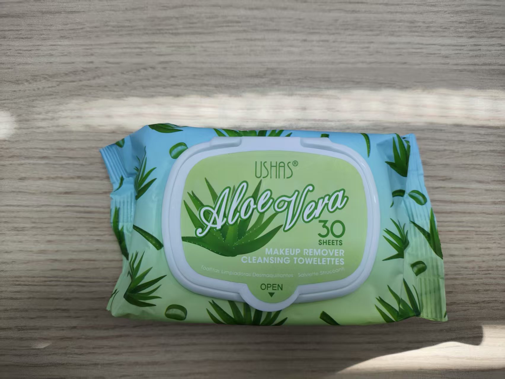 USHAS Desmaquillador de punto transfronterizo europeo y americano Toallitas Desmaquillador desechable Limpieza profunda, suave y no irritante SHA007