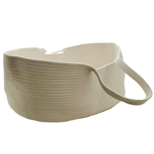 INS Nordic Style Cotton Rope Crib Creative Baby Carrying Basket Baby Cradle Portable Outdoor Sleeping Basket Bed