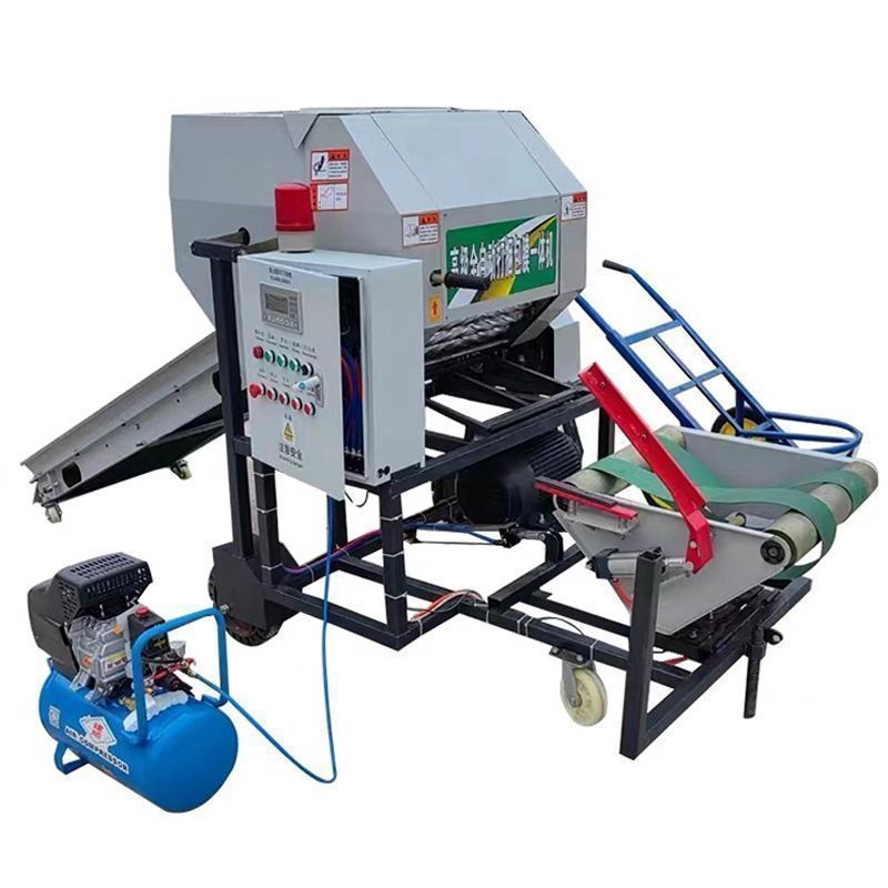 青储秸秆全自动打捆包膜一体机青贮饲料打包机打捆包膜机圆捆机