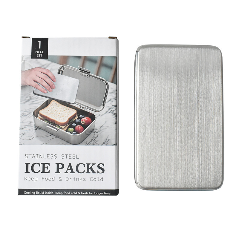Japan's Best-Selling Small Lightweight Stainless Steel Freezer Ice Tray Lunch Box Insulated Box Cooling Food Preservation Ice Plate Ice Cube