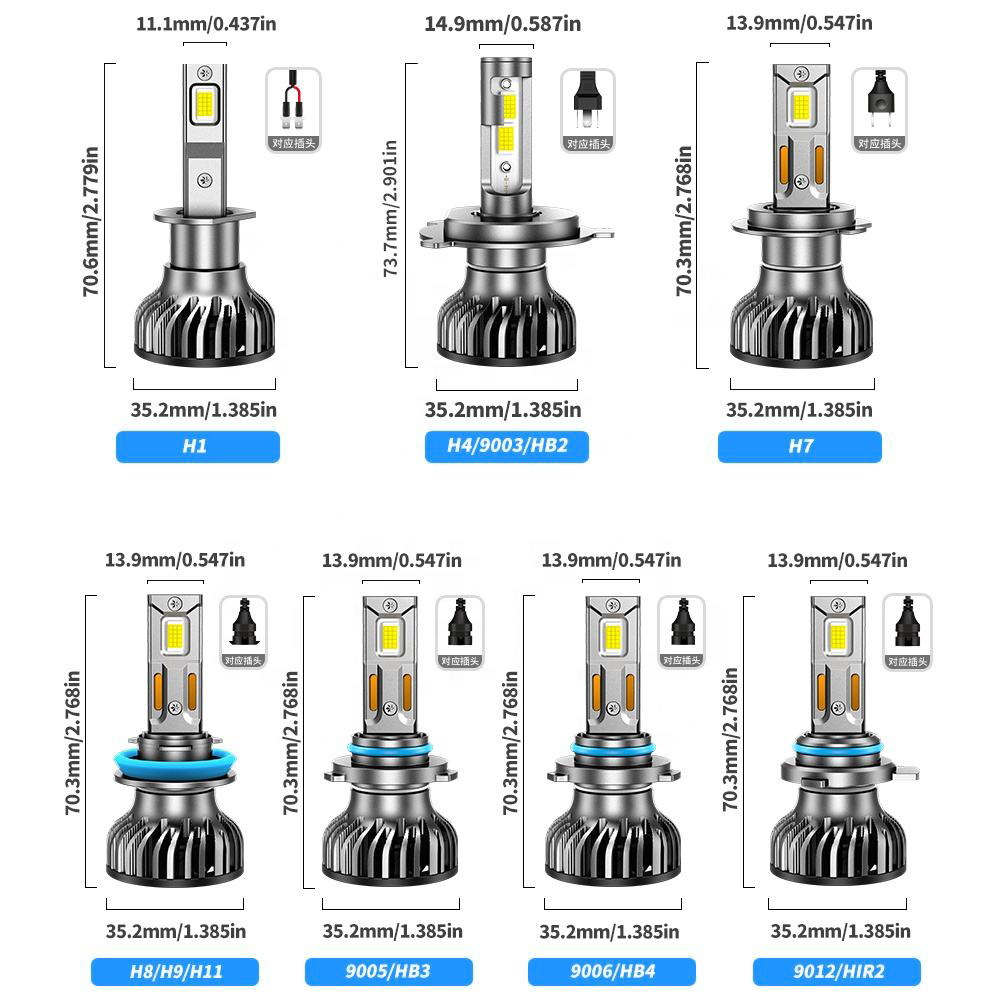 Transfronterizos de automóviles led faro no destructivo modificación H4 cerca y lejos universal H7H11 bombillas de automóviles super brillantes al por mayor image 6
