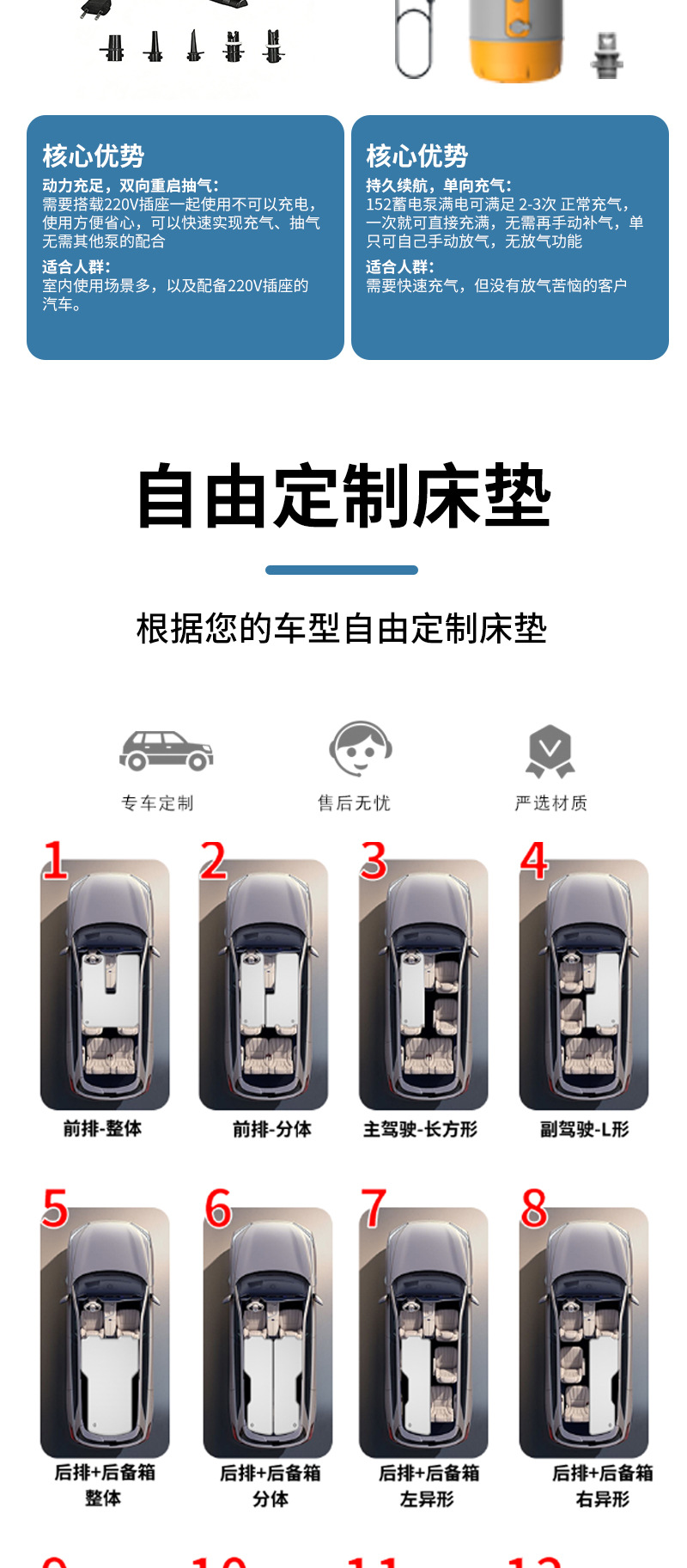 25 Models of Lantu Zhiyin Special Car Inflatable Mattresses, Stretchable Mats for Road Trips, Nap Essentials for Both Driver and Passenger