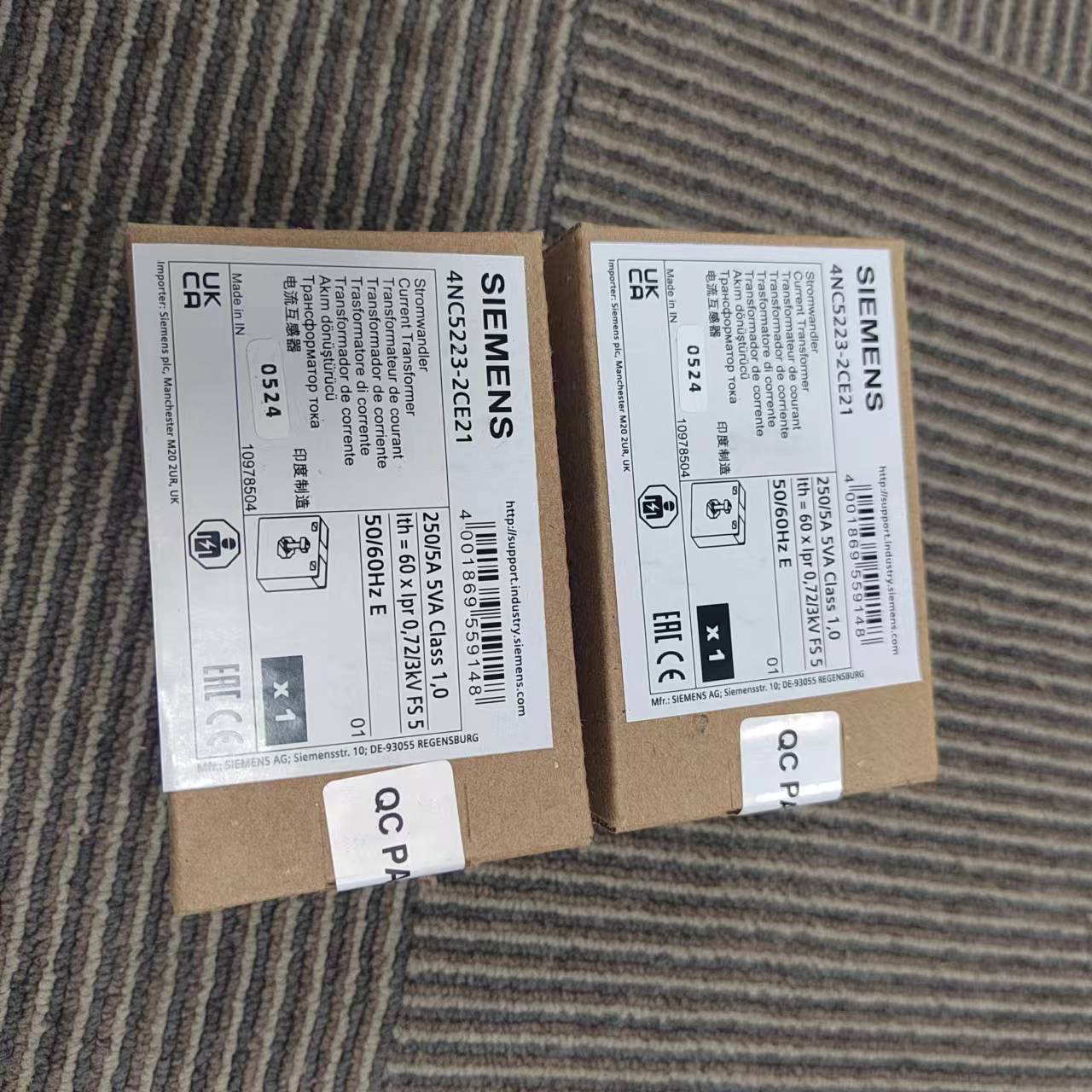 西门子4NC5223-2CE21电流互感器 250/5A，5VA KL1.0全新原装