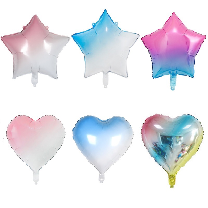 rainbow white balloon