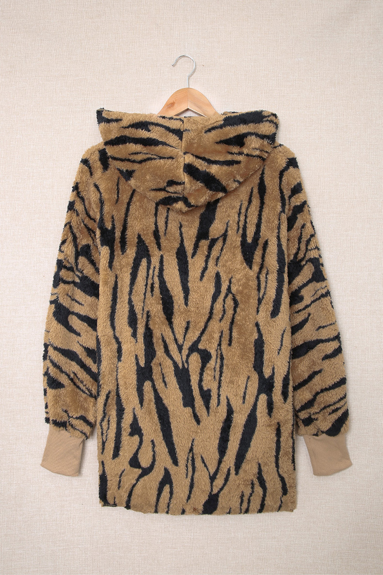 Winterjas met fleece en capuchon lang gebreid vest voor dames_voghion.com
