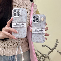 Shell pattern 3D camellia case suitable for iPhone 15 Pro Max and Apple 13, for women 12 lens film 11