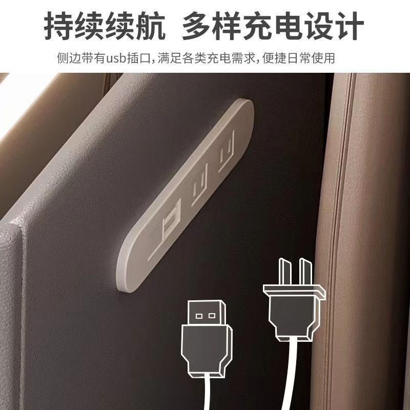 Coche de cabecera inteligente de dormitorio lujoso caja fuerte multifuncional con lámpara de carga inalámbrica al lado de la cama armario de almacenamiento