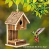 Wooden street house, decorations for gazebo from natural wood