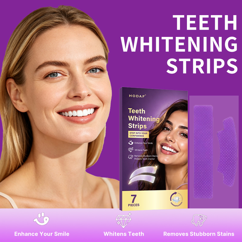 Cross-border hot-selling teeth whitening strips for stain removal, dental care strips, OEM processing, daily cleaning teeth strips, direct sales from manufacturer