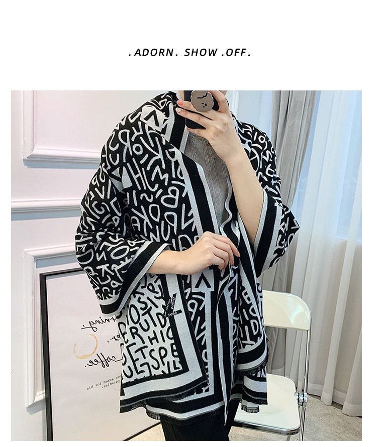 Cachecol em caxemira elegante para mulher xale versátil_voghion.com