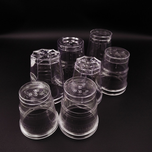 New style disposable wholesale aviation crystal cups, thick tableware, hard food grade commercial household restaurant