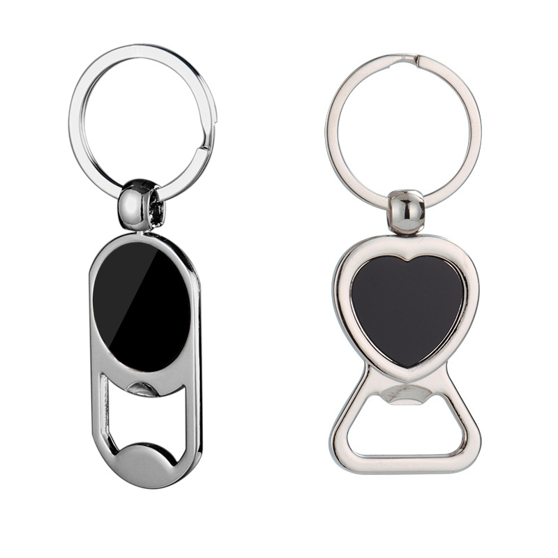 Colgante de llavero en blanco 360 grados de rotación de transporte llavero abertura de botellas regalo de negocio embrión DIY