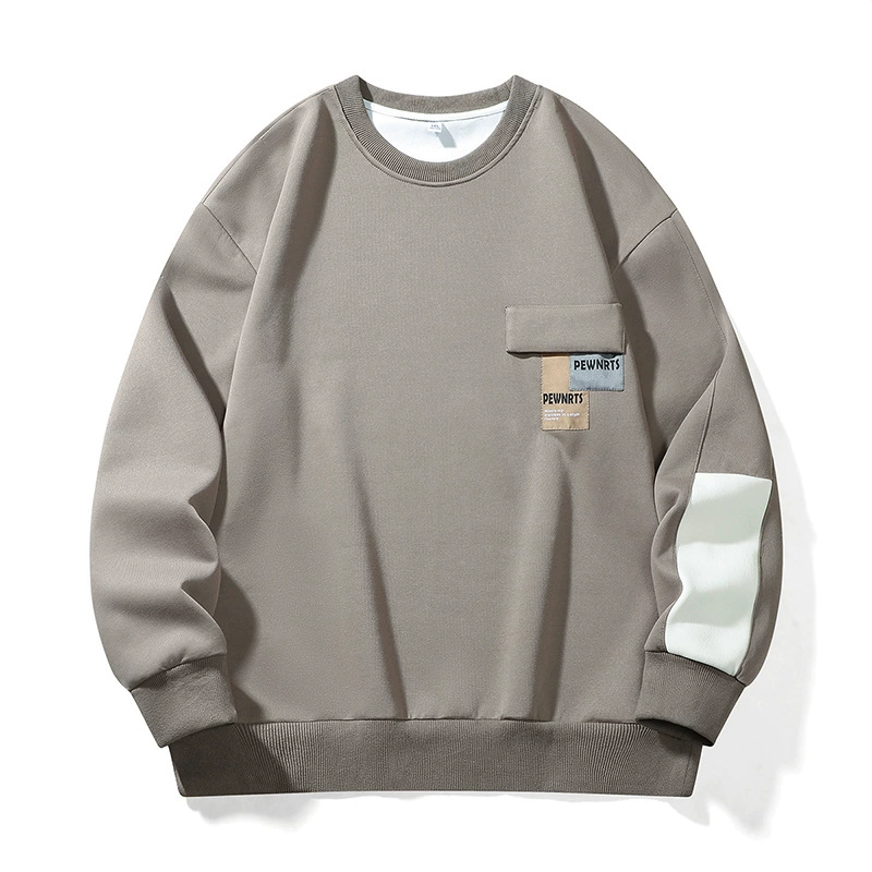 Толстовка с круглым воротником мужской весной и осенью