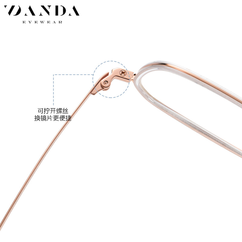 Nueva placa gafas lisas de moda de las mujeres gafas de miopía cuadrados marco hombres r2325 Kick-off diseño gafas de titanio puro marco