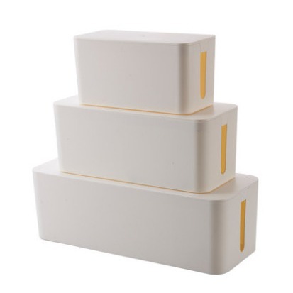 Caja de almacenamiento de alambre de plástico tablero de enchufe de alimentación caja de alambre caja de organización del router socket caja de almacenamiento